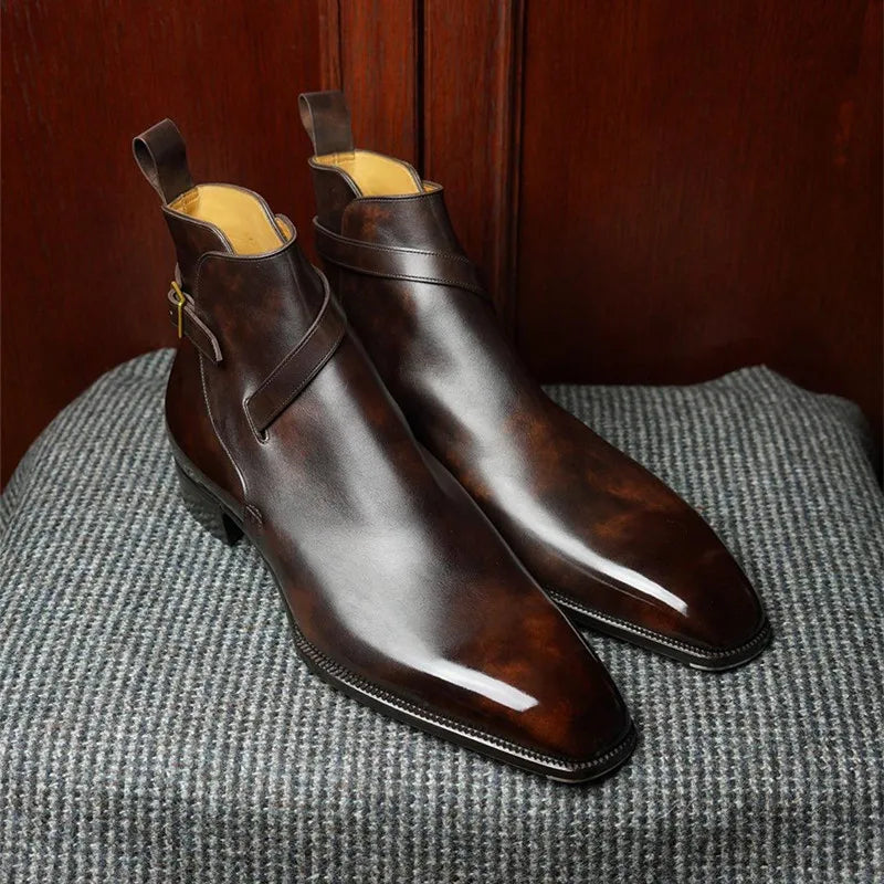 Men's Brown Short Boots