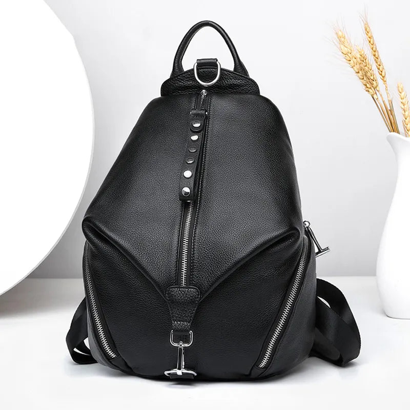 Anti-theft Women Leather Travel Backpacks