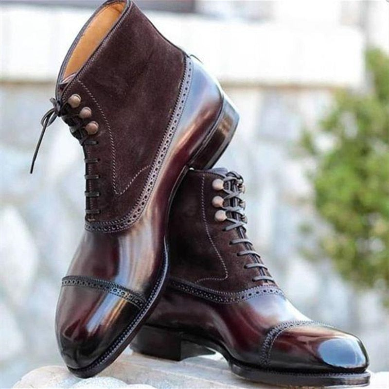 Men's Short Brown Boots